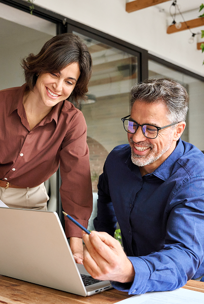 Team collaboration session with laptop